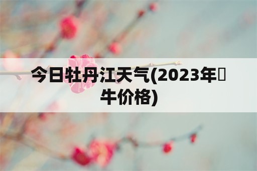 今日牡丹江天气(2023年牤牛价格)